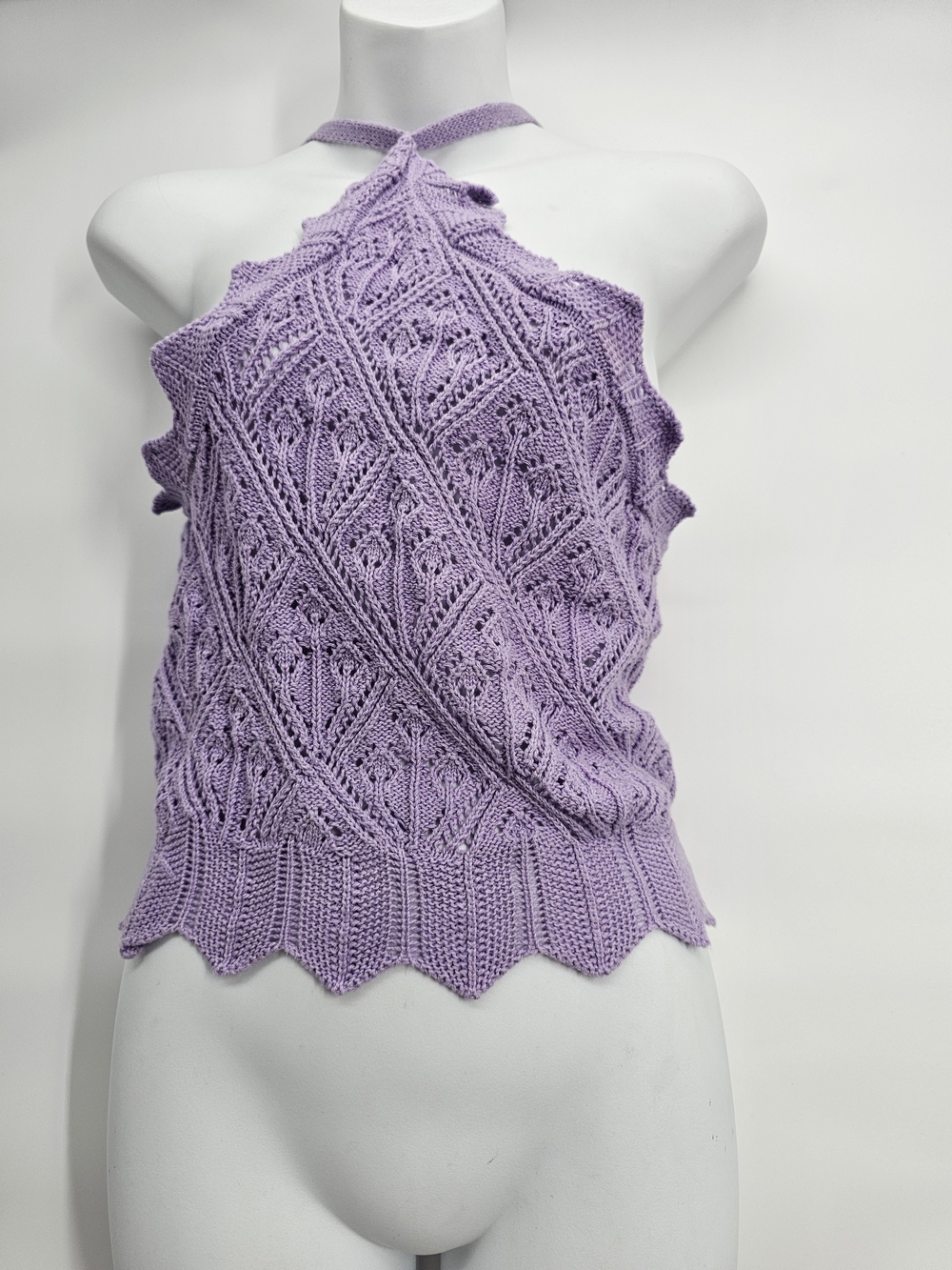 Cider Lavender Knit Halter Top NEW